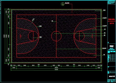 【免费】篮球场施工图含节点详图 CAD2004 可参考2018出品-施工图 ...