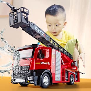 消防车玩具男孩儿童小汽车合金车套装仿真车模生日礼物男童3岁4岁_虎窝淘