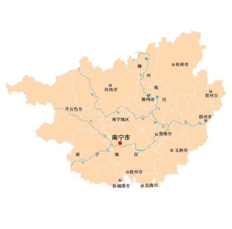 广西省地图矢量素材(EPS格式) - 设计之家