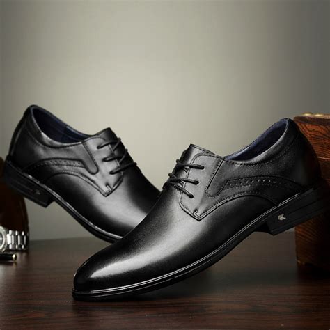 新款男士皮鞋商务正装男鞋潮低帮系带上班鞋软底软面鞋子一件代发-阿里巴巴