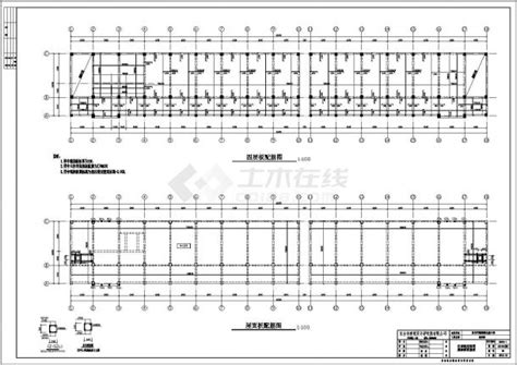 四层框架教学楼结构施工图 包含着基础平面图_教育建筑_土木在线