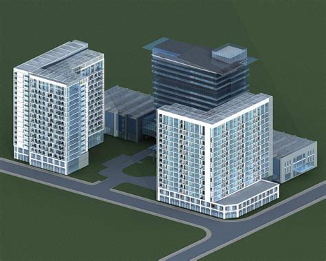 嘉峪关项目3dmax 模型下载-光辉城市