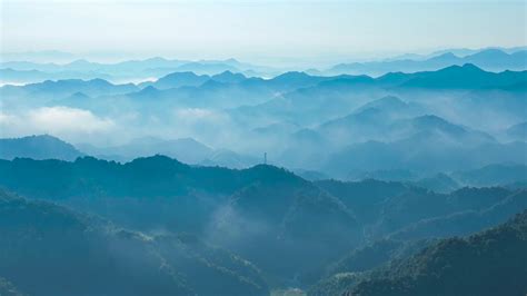 4K航拍高山云海水墨风景山河风光自然风景视频特效素材-千库网