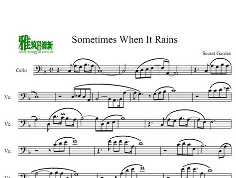 充满了追忆、思念《下雨的时候》附小提琴谱-神秘园