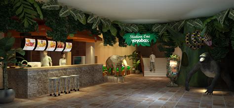 热带雨林风格主题餐厅设计|空间|室内设计|卷毛虎 - 原创作品 - 站酷 (ZCOOL)