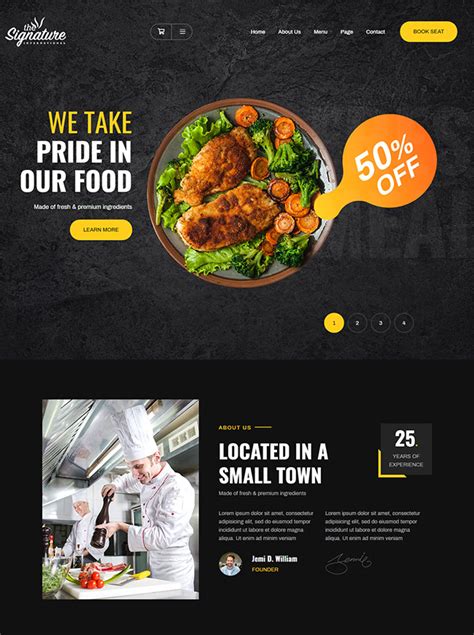 美食餐饮图片展示网站模板_站长素材