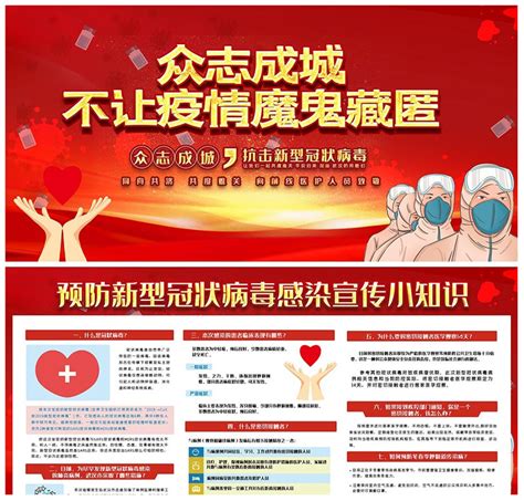 红色大气抗疫情武汉新型冠状病毒肺炎抗击疫情宣传海报图片下载 - 觅知网