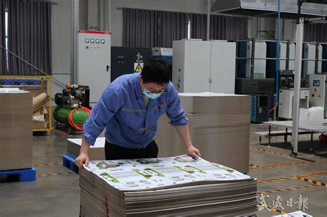 武威市人民政府 图片新闻 甘肃金世泰包装印刷有限公司工人在车间内生产包装箱