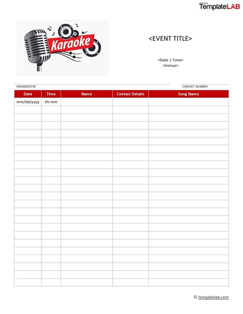 4 Free Sign Up Sheet Templates - Word - Excel - PDF Formats