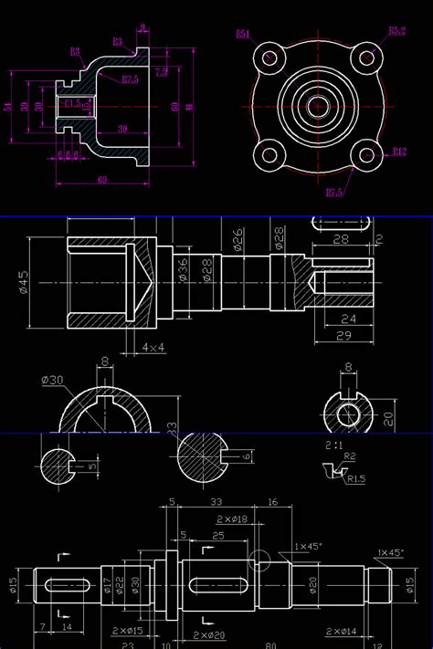 工程制图图纸,autocad工程制图,机械制图零件图纸(第2页)_大山谷图库
