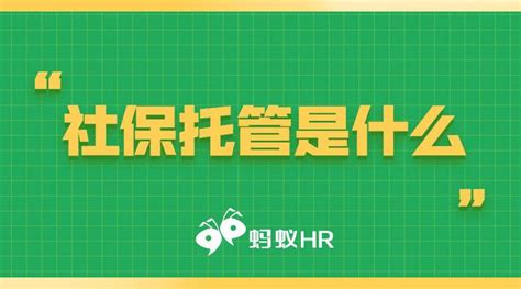 你一定要知道的社保托管知识！ - 知乎