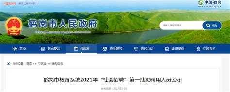 2021年黑龙江省鹤岗市教育系统“社会招聘”第一批拟聘用人员公示