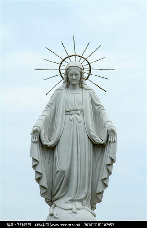 圣母玛利亚雕塑高清图片下载_红动中国