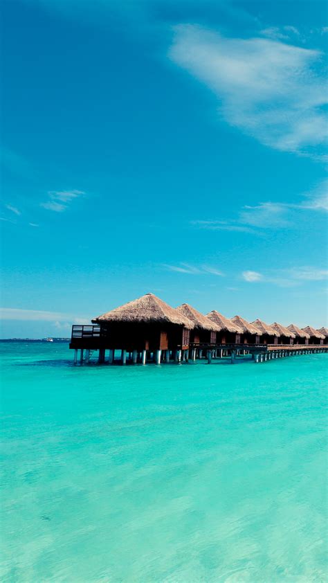 马尔代夫的海滩 4K高清风景壁纸_图片编号326432-壁纸网