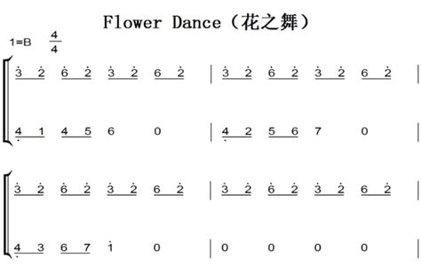 Flower Dance（花之舞）影视原声版 钢琴双手简谱 简五谱 钢琴谱_金诺钢琴双手简谱（淘宝客）