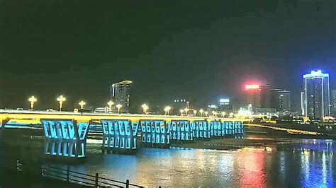 安康最新夜景，美丽的汉江大桥夜景，夜游陕西安康汉边随拍_腾讯视频