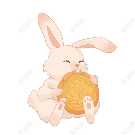 小兔子月饼素材图片免费下载-千库网