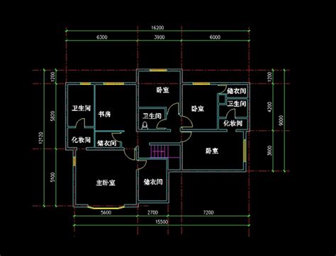 房屋设计图CAD经典住宅户型平面设计图纸 - 迅捷CAD编辑器