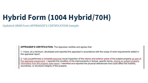 2009 - New 1004 Hybrid and 1004 Desktop appraisal forms FAQ