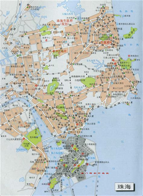 珠海地图区域划分图片_珠海市2017行政区划图 - 随意贴