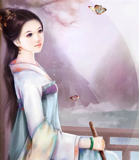 手绘美人图片