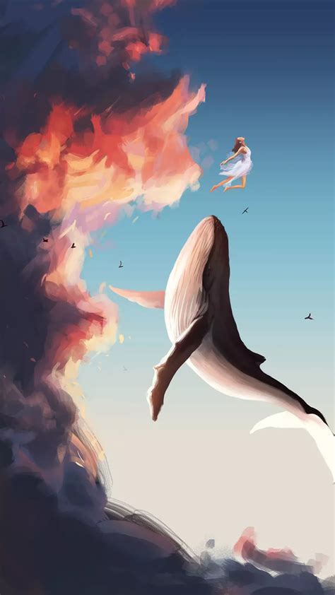 孤独的鲸鱼越出海面插画图片下载-正版图片401785596-摄图网