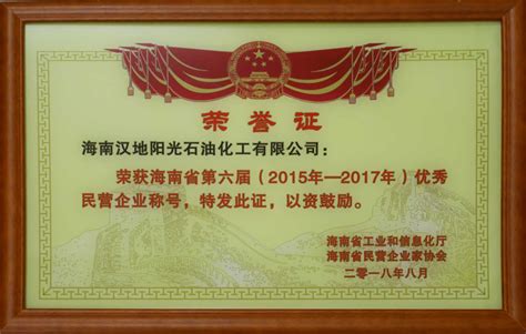 汉地阳光荣膺“海南省第六届优秀民营企业”称号 - 汉地集团