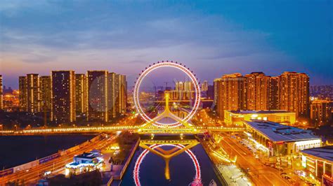 中国天津海河和直沽桥城市天际线航拍—高清视频下载、购买_视觉中国视频素材中心