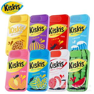 酷滋KisKis无糖薄荷糖21g含片1盒12罐整箱4盒休闲整盒批发接吻糖-阿里巴巴