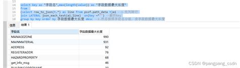 postgresql数据库， 查看表的每一个字段中数据最大长度是多少_pgsql 查询字段长度-CSDN博客