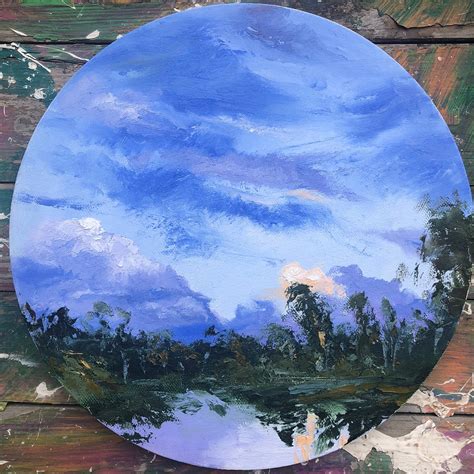 重彩油画风景画图片