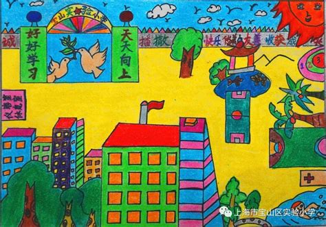 我心中的校园,简笔画,儿童画(第3页)_大山谷图库