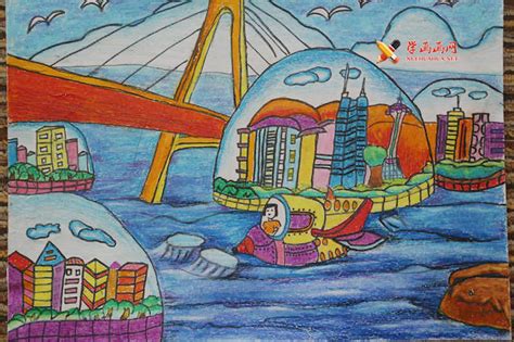 儿童画理想中的城市稿,城市发展变化儿童画,画一幅自己理想的家园_大山谷图库