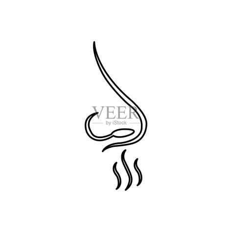 气味图标。蒸煮蒸汽或温香型气味标志、蒸汽气味标志。Moke蒸汽剪影图标插图。