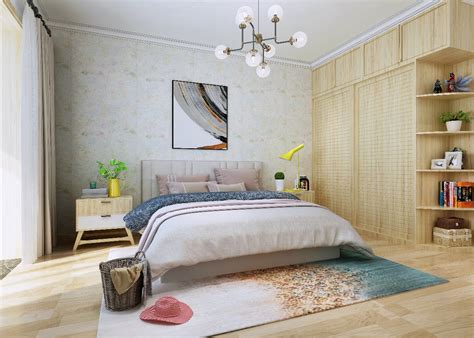 温馨日式卧室原木色实木榻榻米装修设计-房天下装修效果图