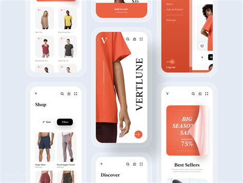 时尚服饰电商购物app界面设计模板 - 25学堂