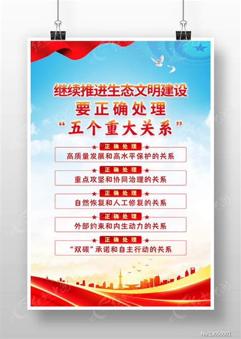 正确处理生态文明建设五个重大关系海报图片_海报_编号13050001_红动中国