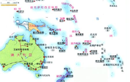 世界地理第89篇:大洋洲6大区域主要省份和城市分布图!