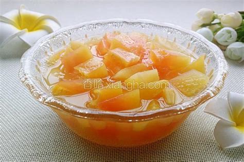 橙汁木瓜的做法_菜谱_香哈网