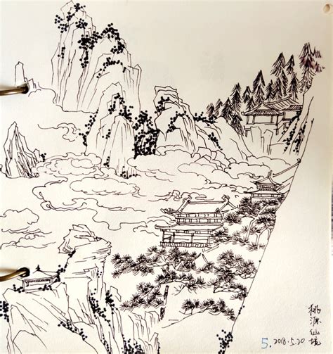 风景素描画图片大全欣赏_我爱素描网