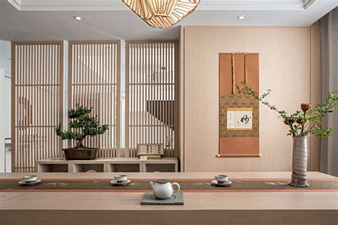 新中式禅意家居装饰品山水摆设客厅电视柜书房玄关柜室内软装摆件-美间设计