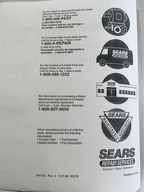 Owner’s Manual Sears Craftsman 12.5 HP Lawn Tractor Mower- Model 917. ...