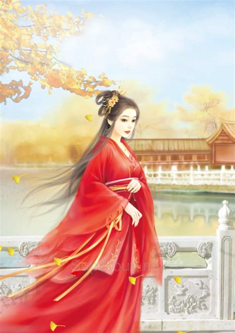 红色滤镜头像女生版古风