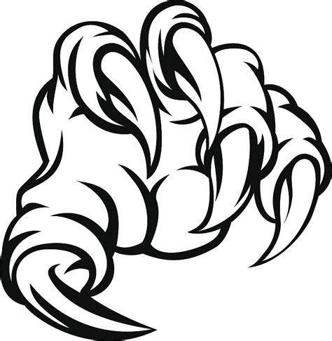 爪,手,怪物,垂直画幅,绘画插图,爪子,标签,动物身体部位,卡通,虎设计模板,汇图网www.huitu.com
