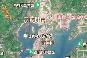 防城港市地图 - 卫星地图、实景全图 - 八九网
