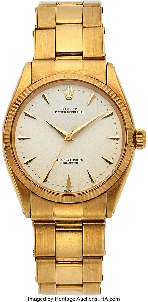 Rolex, Fine Vintage Ref. 6567 Oyster Perpetual, 18K Yellow Gold | Lot ...