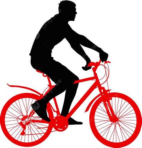Ilustración Vectorial De Ciclista Masculino En Silueta Ciclista Atleta ...