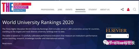 2020年泰晤士报世界大学排名发布 - 知乎