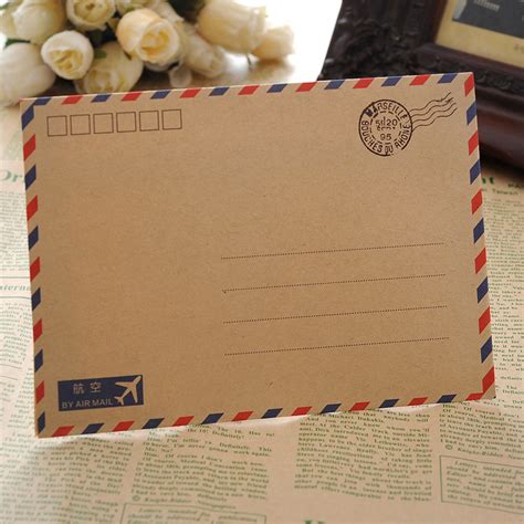 航空信封牛皮白色邮局监制可邮寄B6 标准信封-阿里巴巴