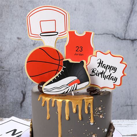厂家直销版权蛋糕装饰篮球运动球鞋主题装饰插件生日蛋糕插牌 ...